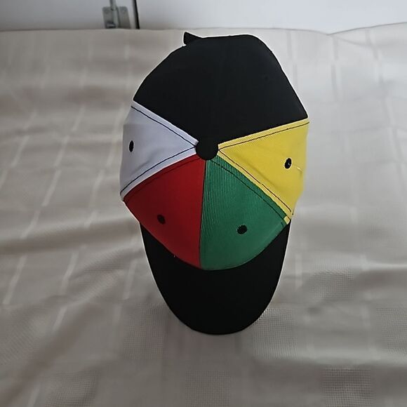 Colorful Men's Baseball Cap One Size Black, Green, Red, Yellow & White - Picture 16 of 16